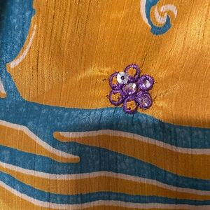 Earthbound Blue and Orange Jumpsuit Vibrant Design